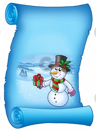 To use this stock image in your creative project, please select the size you need over to the right and click the "Add to Cart" button.
Your downloaded image will come with the Cutcaster watermark removed so don’t worry about the watermark you see on this page. Blue parchment with Christmas snowman stock photo, Blue parchment with Christmas snowman - color illustration. by Klara Viskova