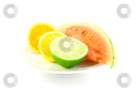 To use this stock image in your creative project, please select the size you need over to the right and click the "Add to Cart" button.
Your downloaded image will come with the Cutcaster watermark removed so don’t worry about the watermark you see on this page. Watermelon with Lemon, Lime and Orange stock photo, Slice of juicy watermelon with lemon, lime and orange halves on a white background by Keith Wilson