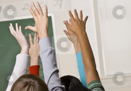 To use this stock image in your creative project, please select the size you need over to the right and click the "Add to Cart" button.
Your downloaded image will come with the Cutcaster watermark removed so don’t worry about the watermark you see on this page. Students answering teacher?s question stock photo, Students answering teacher?s question by Jonathan Ross