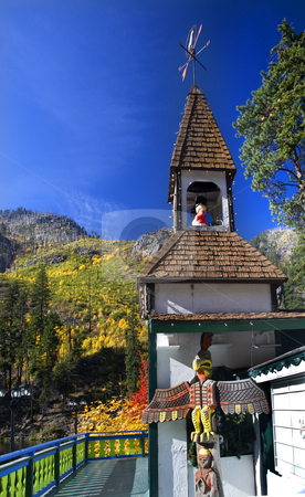 To use this stock image in your creative project, please select the size you need over to the right and click the "Add to Cart" button.
Your downloaded image will come with the Cutcaster watermark removed so don’t worry about the watermark you see on this page. Fall Colors German Store Steeple Outside Leavenworth Washington stock photo, Fall Colors German Store Steeple Stevens Pass Leavenworth Washington, October 10, 2008 by William Perry