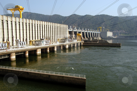 To use this stock image in your creative project, please select the size you need over to the right and click the "Add to Cart" button.
Your downloaded image will come with the Cutcaster watermark removed so don’t worry about the watermark you see on this page. Iron Gate 1 stock photo, Romania/Serbia, Iron Gate 1 Hydro Electric Dam, Danube River by David Ryan