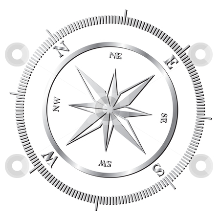 To use this stock image in your creative project, please select the size you need over to the right and click the "Add to Cart" button.
Your downloaded image will come with the Cutcaster watermark removed so don’t worry about the watermark you see on this page. Compass rose stock vector clipart, Silver shiny compass rose by Milsi Art