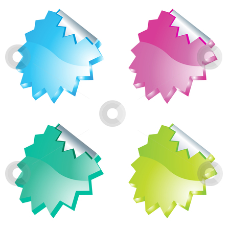 To use this stock image in your creative project, please select the size you need over to the right and click the "Add to Cart" button.
Your downloaded image will come with the Cutcaster watermark removed so don’t worry about the watermark you see on this page. 3d stickers stock vector clipart, Set of four 3d stickers, vector illustration by Milsi Art