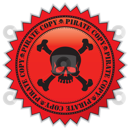To use this stock image in your creative project, please select the size you need over to the right and click the "Add to Cart" button.
Your downloaded image will come with the Cutcaster watermark removed so don’t worry about the watermark you see on this page. Pirate copy label stock vector clipart, Pirate copy label with scull, vector illustration by Milsi Art