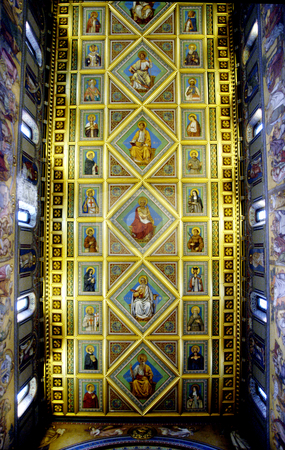 To use this stock image in your creative project, please select the size you need over to the right and click the "Add to Cart" button.
Your downloaded image will come with the Cutcaster watermark removed so don’t worry about the watermark you see on this page. Ceiling Art stock photo, Hungary, Pecs, St. Peter & Paul Cathedral (11th-12th century) Ceiling fresco by David Ryan
