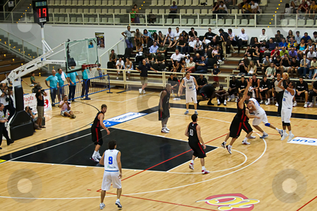 To use this stock image in your creative project, please select the size you need over to the right and click the "Add to Cart" button.
Your downloaded image will come with the Cutcaster watermark removed so don’t worry about the watermark you see on this page. FIBA Trentino Cup: Italy vs Canada stock photo, Game 2 of FIBA Trentino Cup: Italy vs Canada. The tournament was played in Trento (Italy) between the 25th and the 27th of July 2009. Marco Belinelli shoots. Photo taken on the 25th of July, 2009. by Alessandro Rizzolli
