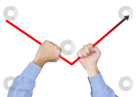 To use this stock image in your creative project, please select the size you need over to the right and click the "Add to Cart" button.
Your downloaded image will come with the Cutcaster watermark removed so don’t worry about the watermark you see on this page. Fixing negative arrows stock photo, A man?s hands bending the chart arrow. Isolated on white. by Ignacio Gonzalez Prado
