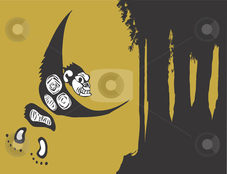 To use this stock image in your creative project, please select the size you need over to the right and click the "Add to Cart" button.
Your downloaded image will come with the Cutcaster watermark removed so don’t worry about the watermark you see on this page. Single Monkey stock vector clipart, Single monkey swinging, by the shadows of some trees. by Jeffrey Thompson
