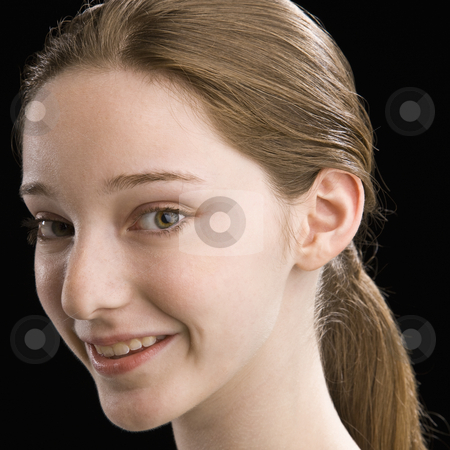 To use this stock image in your creative project, please select the size you need over to the right and click the "Add to Cart" button.
Your downloaded image will come with the Cutcaster watermark removed so don’t worry about the watermark you see on this page. Teenage girl smiling stock photo, Teenage girl smiling by Jonathan Ross