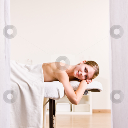 To use this stock image in your creative project, please select the size you need over to the right and click the "Add to Cart" button.
Your downloaded image will come with the Cutcaster watermark removed so don’t worry about the watermark you see on this page. Woman waiting for massage stock photo, Woman waiting for massage by Jonathan Ross