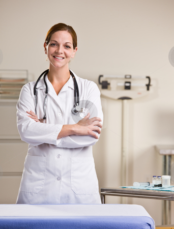 To use this stock image in your creative project, please select the size you need over to the right and click the "Add to Cart" button.
Your downloaded image will come with the Cutcaster watermark removed so don’t worry about the watermark you see on this page. Doctor in lab coat in doctor?s office stock photo, Doctor in lab coat in doctor?s office by Jonathan Ross
