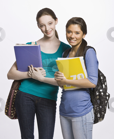 To use this stock image in your creative project, please select the size you need over to the right and click the "Add to Cart" button.
Your downloaded image will come with the Cutcaster watermark removed so don’t worry about the watermark you see on this page. Students carrying book bag, backpack and notebooks stock photo, Students carrying book bag, backpack and notebooks by Jonathan Ross