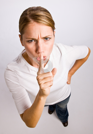 To use this stock image in your creative project, please select the size you need over to the right and click the "Add to Cart" button.
Your downloaded image will come with the Cutcaster watermark removed so don’t worry about the watermark you see on this page. Woman making shhh gesture stock photo, Woman making shhh gesture by Jonathan Ross