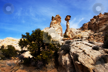 To use this stock image in your creative project, please select the size you need over to the right and click the "Add to Cart" button.
Your downloaded image will come with the Cutcaster watermark removed so don’t worry about the watermark you see on this page. Sanrafal Swell stock photo, View of the red rock formations in sanrafael Swellwith blue sky by Mark Smith