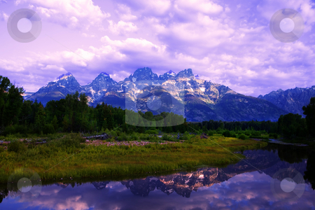 To use this stock image in your creative project, please select the size you need over to the right and click the "Add to Cart" button.
Your downloaded image will come with the Cutcaster watermark removed so don’t worry about the watermark you see on this page. Grand Teton National Park stock photo, Grand Teton National Park in the Summer with blue skys and reflections by Mark Smith