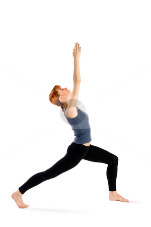 To use this stock image in your creative project, please select the size you need over to the right and click the "Add to Cart" button.
Your downloaded image will come with the Cutcaster watermark removed so don’t worry about the watermark you see on this page. Woman doing Yoga Exercise stock photo, Woman doing yoga exercise called Virabhadrasana (warrior pose), isolated over white background. by Rognar