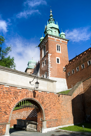 To use this stock image in your creative project, please select the size you need over to the right and click the "Add to Cart" button.
Your downloaded image will come with the Cutcaster watermark removed so don’t worry about the watermark you see on this page. Entrance Gate to the Wawel Royal Castle stock photo, Entrance Gate to the Wawel Royal Castle in Cracow, Poland. by Rognar