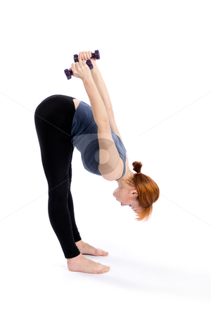 To use this stock image in your creative project, please select the size you need over to the right and click the "Add to Cart" button.
Your downloaded image will come with the Cutcaster watermark removed so don’t worry about the watermark you see on this page. Fitness Woman Exercise stock photo, Fitness woman exercising with dumbbells, isolated on white. by Rognar