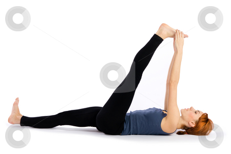 To use this stock image in your creative project, please select the size you need over to the right and click the "Add to Cart" button.
Your downloaded image will come with the Cutcaster watermark removed so don’t worry about the watermark you see on this page. Woman doing Stretching Yoga Exercise stock photo, Young attractive woman doing stretching yoga exercise called Supta Padangusthasana, isolated on white background. by Rognar