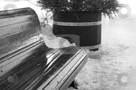 To use this stock image in your creative project, please select the size you need over to the right and click the "Add to Cart" button.
Your downloaded image will come with the Cutcaster watermark removed so don’t worry about the watermark you see on this page. Bench on ice ring stock photo, Close up of bench park on the side of a ice ring by Yann Poirier