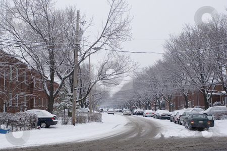 To use this stock image in your creative project, please select the size you need over to the right and click the "Add to Cart" button.
Your downloaded image will come with the Cutcaster watermark removed so don’t worry about the watermark you see on this page. City winter scene stock photo, Morning in the city after snow fall by Yann Poirier