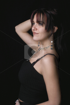To use this stock image in your creative project, please select the size you need over to the right and click the "Add to Cart" button.
Your downloaded image will come with the Cutcaster watermark removed so don’t worry about the watermark you see on this page. Fashion model relax stock photo, Twenty something fashion model holding her hair and relaxing by Yann Poirier