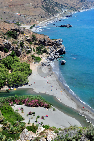 To use this stock image in your creative project, please select the size you need over to the right and click the "Add to Cart" button.
Your downloaded image will come with the Cutcaster watermark removed so don’t worry about the watermark you see on this page. View of Preveli Beach stock photo, Travel photography: Fantastic view of Preveli Beach in Southern Crete, Greece by Fernando Barozza