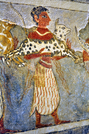 To use this stock image in your creative project, please select the size you need over to the right and click the "Add to Cart" button.
Your downloaded image will come with the Cutcaster watermark removed so don’t worry about the watermark you see on this page. Frescos at the Archaeological Museum of Heraklion stock photo, Travel photography: Archaeological value: Knossos Minoan Palace. Greece. by Fernando Barozza