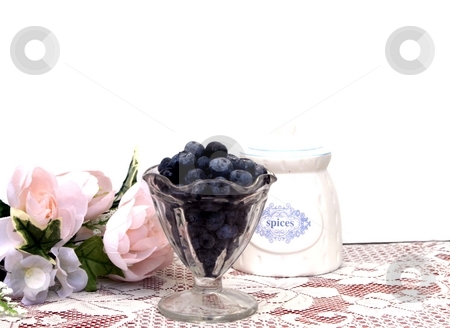 To use this stock image in your creative project, please select the size you need over to the right and click the "Add to Cart" button.
Your downloaded image will come with the Cutcaster watermark removed so don’t worry about the watermark you see on this page. Blueberries stock photo, Bowl of blueberries with roses in the background and space for copy by Shirley Mathews