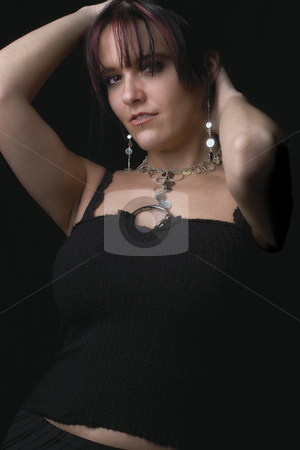 To use this stock image in your creative project, please select the size you need over to the right and click the "Add to Cart" button.
Your downloaded image will come with the Cutcaster watermark removed so don’t worry about the watermark you see on this page. Fashion model - Holding hair stock photo, Twenty something fashion model holding hair by Yann Poirier
