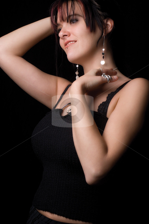 To use this stock image in your creative project, please select the size you need over to the right and click the "Add to Cart" button.
Your downloaded image will come with the Cutcaster watermark removed so don’t worry about the watermark you see on this page. Fashion model - Holding hair stock photo, Twenty something fashion model holding hair looking side ways by Yann Poirier