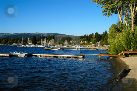 To use this stock image in your creative project, please select the size you need over to the right and click the "Add to Cart" button.
Your downloaded image will come with the Cutcaster watermark removed so don’t worry about the watermark you see on this page. Payette Lake stock photo, USA, Idaho, McCall, Payette Lake, Private Docks and marina by David Ryan