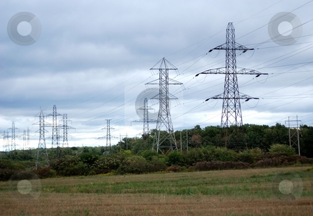 To use this stock image in your creative project, please select the size you need over to the right and click the "Add to Cart" button.
Your downloaded image will come with the Cutcaster watermark removed so don’t worry about the watermark you see on this page. Power Transmission Lines stock photo, Electrical cables and transmission tower by Tim Elliott