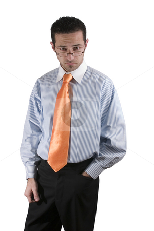 To use this stock image in your creative project, please select the size you need over to the right and click the "Add to Cart" button.
Your downloaded image will come with the Cutcaster watermark removed so don’t worry about the watermark you see on this page. Businessman looking over his glasses stock photo, Isolated businessman looking over his glasses by Mehmet Dilsiz