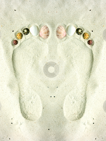 To use this stock image in your creative project, please select the size you need over to the right and click the "Add to Cart" button.
Your downloaded image will come with the Cutcaster watermark removed so don’t worry about the watermark you see on this page. Feet on the sand stock photo, Human footprints on the sand decorated with shells by Dmitry Rostovtsev