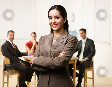 To use this stock image in your creative project, please select the size you need over to the right and click the "Add to Cart" button.
Your downloaded image will come with the Cutcaster watermark removed so don’t worry about the watermark you see on this page. Businesswoman smiling stock photo, Businesswoman smiling by Jonathan Ross