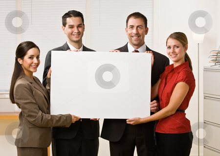 To use this stock image in your creative project, please select the size you need over to the right and click the "Add to Cart" button.
Your downloaded image will come with the Cutcaster watermark removed so don’t worry about the watermark you see on this page. Business people holding blank paper stock photo, Business people holding blank paper by Jonathan Ross
