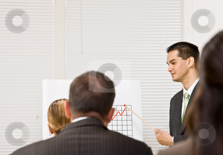 To use this stock image in your creative project, please select the size you need over to the right and click the "Add to Cart" button.
Your downloaded image will come with the Cutcaster watermark removed so don’t worry about the watermark you see on this page. Businessman explaining chart stock photo, Businessman explaining chart by Jonathan Ross