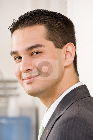 To use this stock image in your creative project, please select the size you need over to the right and click the "Add to Cart" button.
Your downloaded image will come with the Cutcaster watermark removed so don’t worry about the watermark you see on this page. Businessman smiling stock photo, Businessman smiling by Jonathan Ross