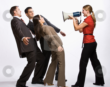 To use this stock image in your creative project, please select the size you need over to the right and click the "Add to Cart" button.
Your downloaded image will come with the Cutcaster watermark removed so don’t worry about the watermark you see on this page. Businesswoman shouting with megaphone stock photo, Businesswoman shouting with megaphone by Jonathan Ross