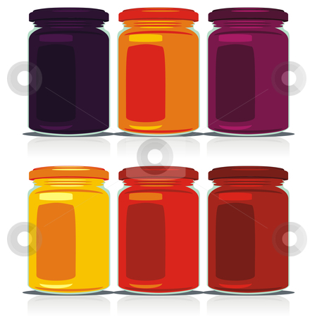 To use this stock image in your creative project, please select the size you need over to the right and click the "Add to Cart" button.
Your downloaded image will come with the Cutcaster watermark removed so don’t worry about the watermark you see on this page. Isolated jam jars set stock vector clipart, Isolated jam jars set by pilgrim.artworks