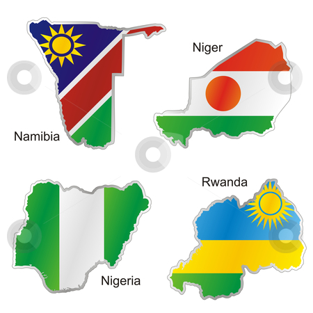 To use this stock image in your creative project, please select the size you need over to the right and click the "Add to Cart" button.
Your downloaded image will come with the Cutcaster watermark removed so don’t worry about the watermark you see on this page. vector editable isolated african flags in map shape with details stock vector clipart, vector editable isolated african flags in map shape with details by pilgrim.artworks