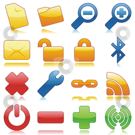 To use this stock image in your creative project, please select the size you need over to the right and click the "Add to Cart" button.
Your downloaded image will come with the Cutcaster watermark removed so don’t worry about the watermark you see on this page. Fully editable vector isolated internet icons and buttons stock vector clipart, Fully editable vector isolated internet icons and buttons by pilgrim.artworks