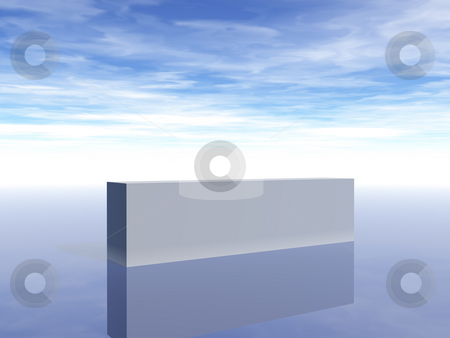 To use this stock image in your creative project, please select the size you need over to the right and click the "Add to Cart" button.
Your downloaded image will come with the Cutcaster watermark removed so don’t worry about the watermark you see on this page. Bar stock photo, Blank white bar in front of blue sky - 3d illustration by J?