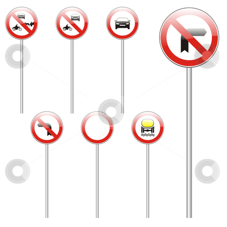 To use this stock image in your creative project, please select the size you need over to the right and click the "Add to Cart" button.
Your downloaded image will come with the Cutcaster watermark removed so don’t worry about the watermark you see on this page. Fully editable vector european traffic signs with stick stock vector clipart, Fully editable vector european traffic signs with stick by pilgrim.artworks
