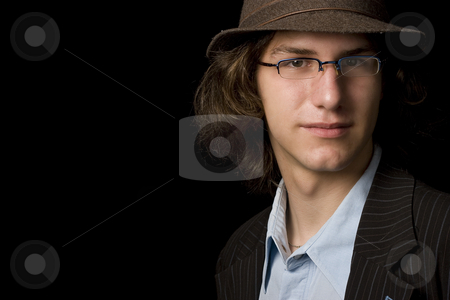 To use this stock image in your creative project, please select the size you need over to the right and click the "Add to Cart" button.
Your downloaded image will come with the Cutcaster watermark removed so don’t worry about the watermark you see on this page. Teen with hat stock photo, Male teenager wearing a hat and glass by Yann Poirier