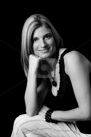 To use this stock image in your creative project, please select the size you need over to the right and click the "Add to Cart" button.
Your downloaded image will come with the Cutcaster watermark removed so don’t worry about the watermark you see on this page. Classic portrait stock photo, Classic portrait of a thirty something woman by Yann Poirier