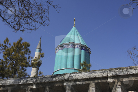 To use this stock image in your creative project, please select the size you need over to the right and click the "Add to Cart" button.
Your downloaded image will come with the Cutcaster watermark removed so don’t worry about the watermark you see on this page. Mevlana Museum in Konya Turkey stock photo, A spirituality museum of Mevlana Museum has a beautiful green dome above the Mosque in Konya Turkey by Sharron Schiefelbein