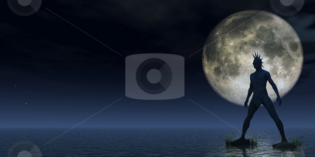 To use this stock image in your creative project, please select the size you need over to the right and click the "Add to Cart" button.
Your downloaded image will come with the Cutcaster watermark removed so don’t worry about the watermark you see on this page. Giant stock photo, Stone punk monument at the ocean in the night - 3d illustration by J?