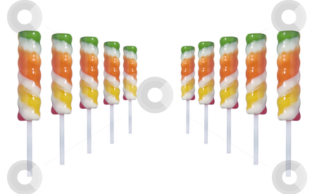 To use this stock image in your creative project, please select the size you need over to the right and click the "Add to Cart" button.
Your downloaded image will come with the Cutcaster watermark removed so don’t worry about the watermark you see on this page. Lollipop stock photo, Ten lollipop sticks in a perspective disposition over white background. by Ignacio Gonzalez Prado